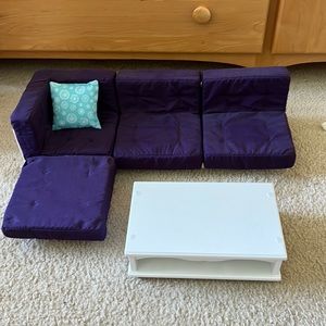 Doll Couch and Table Set